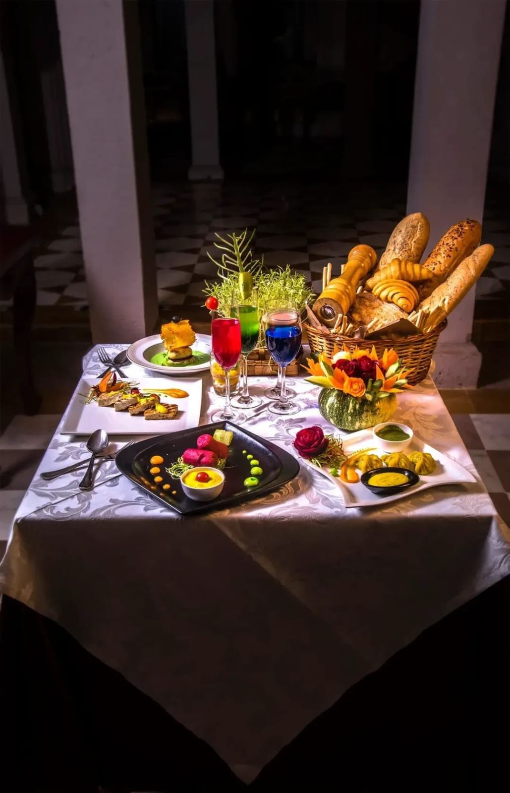 Candlelit Gourmet Feast and Artisan Bread
